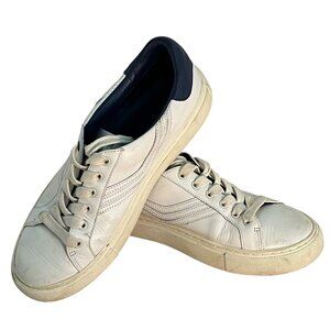WHITE AND NAVY CASUAL TORY BURCH SNEAKERS WOMENS SIZE 7M
